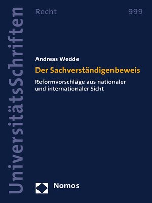 cover image of Der Sachverständigenbeweis